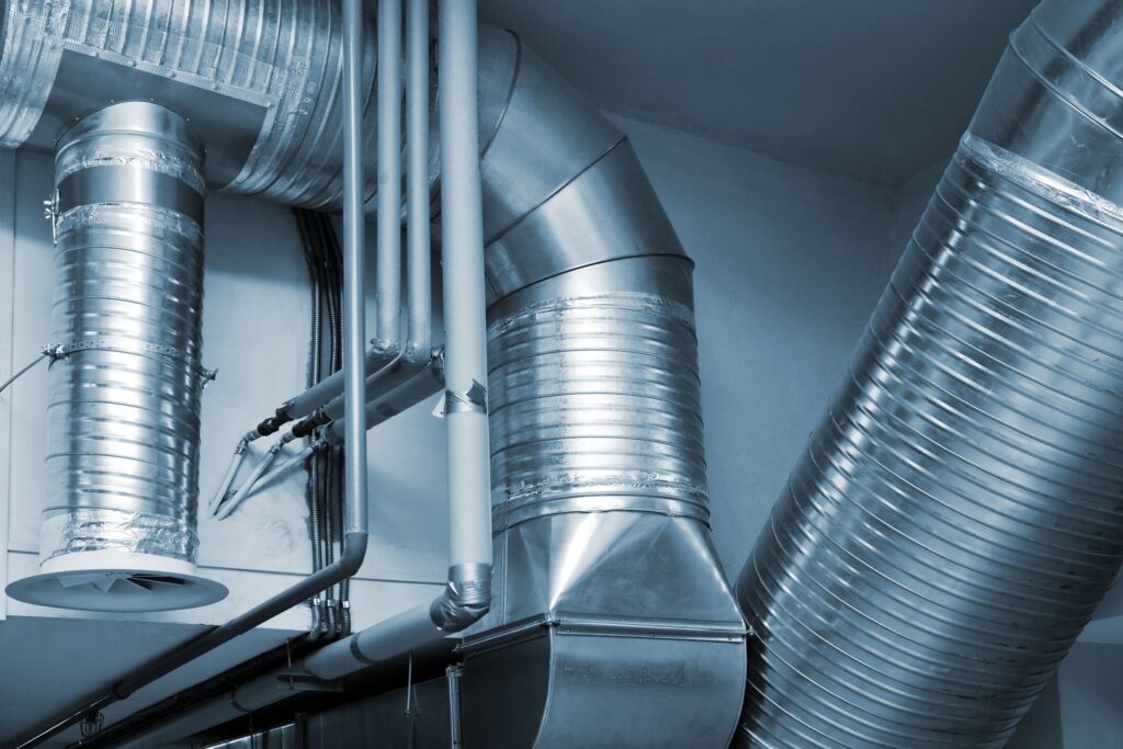 Closeup view of commercial air vents.